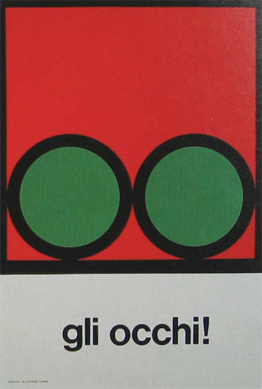 Cartello antinfortunistico Italsider
(Eugenio Carmi, primi anni '60).
