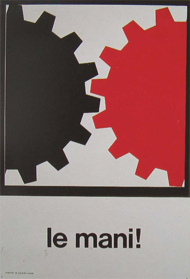 Cartello antinfortunistico Italsider (Eugenio Carmi, primi anni '60).