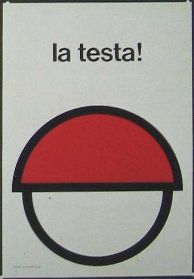 Cartello antinfortunistico Italsider (Eugenio Carmi, primi anni '60).