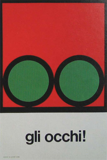 Cartello antinfortunistico Italsider
(Eugenio Carmi, primi anni '60).