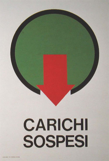 Cartello antinfortunistico Italsider
(Eugenio Carmi, primi anni '60).